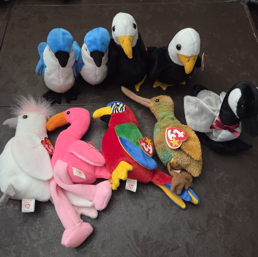 Ty Beanie Baby Bird Bundle Of 9